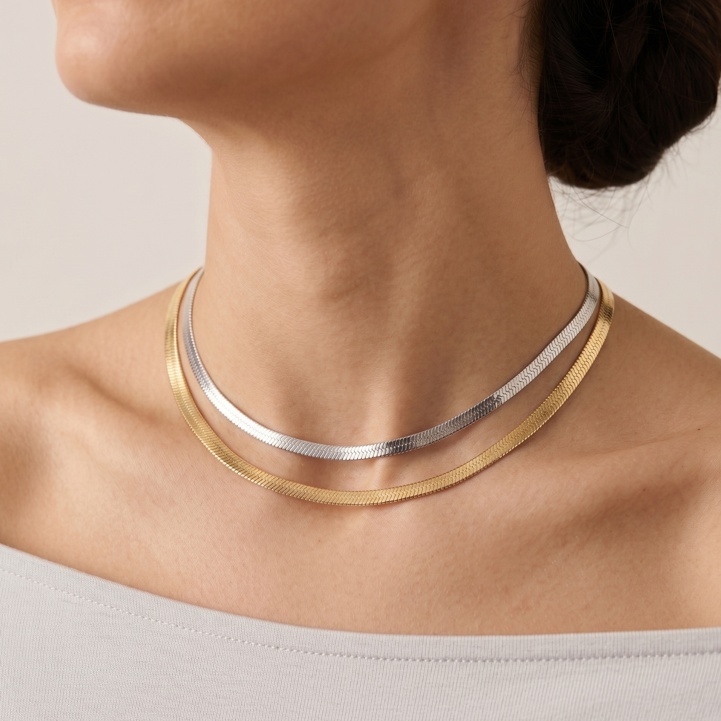 ELEONOR ~ Collana girocollo Snake in ACCIAIO INOSSIDABILE