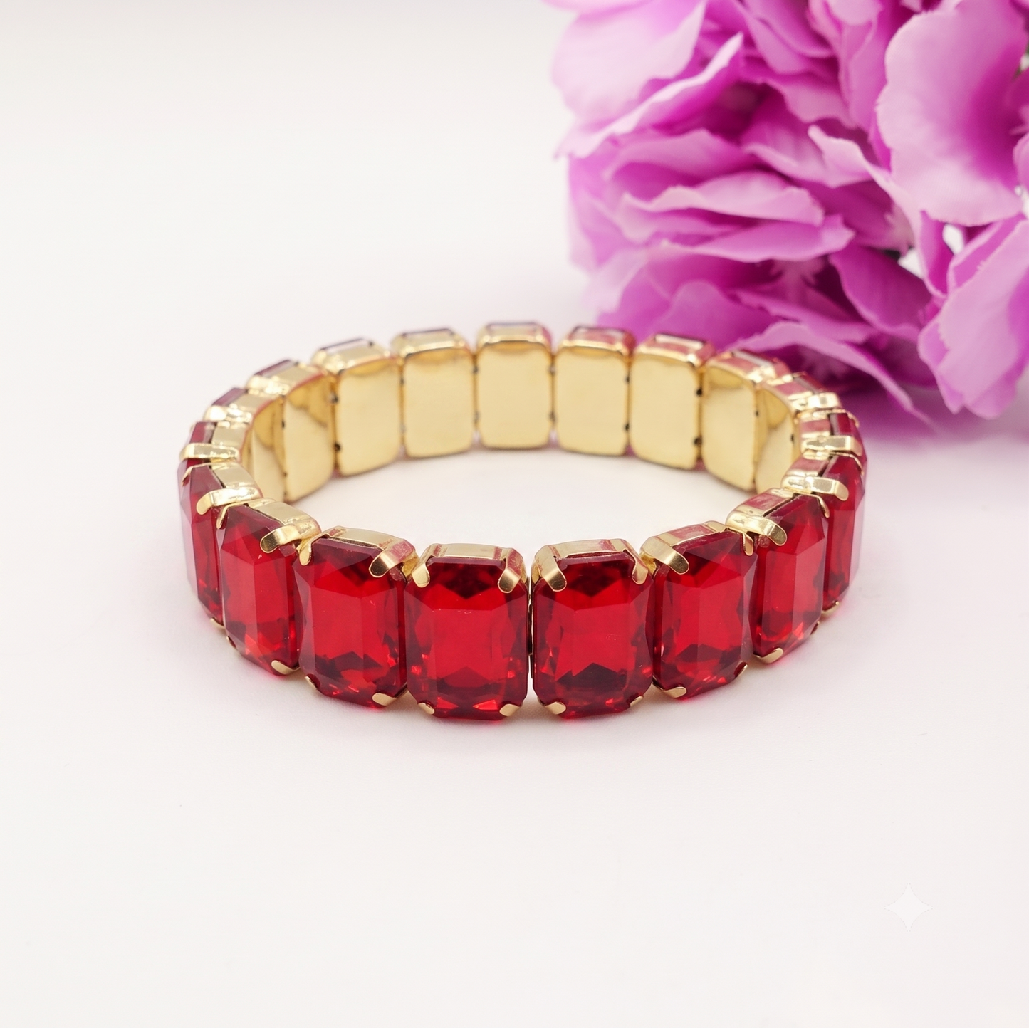 MARGOT classic -Bracciale Elasticizzato con pietre sfaccettate