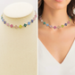 CASSIA~ACCIAIO INOSSIDABILE - Collana tennis quadrifogli RAINBOW con cubic zirconia