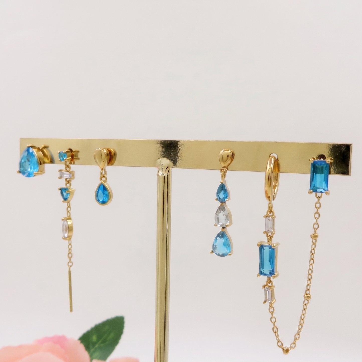 ROSHANA SET - ACCIAIO INOSSIDABILE - 6 Orecchini pendenti in cubic zirconia