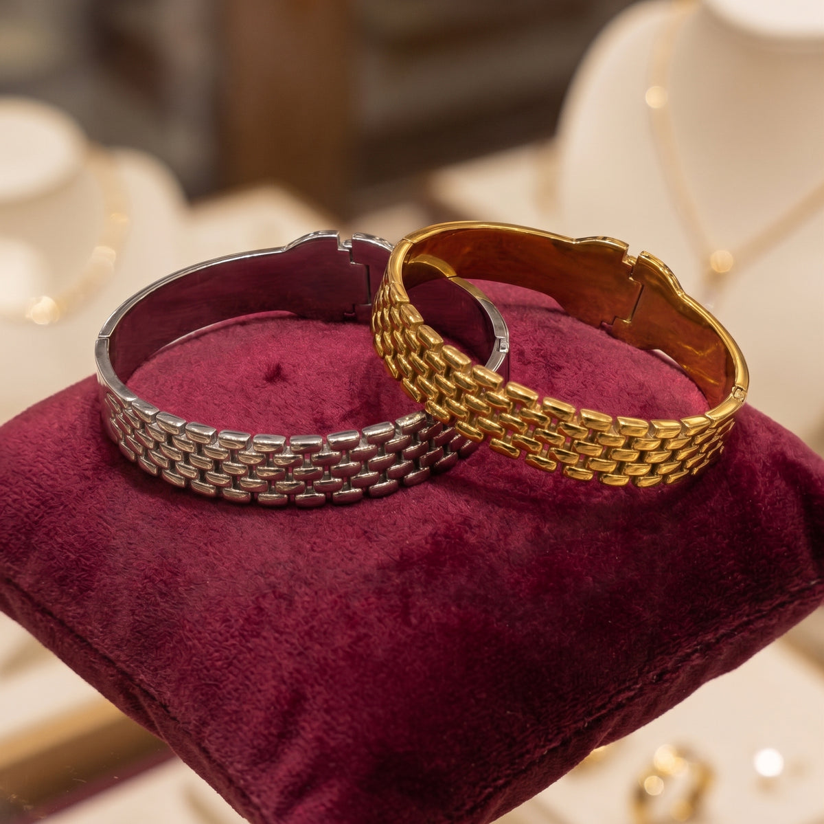PARIS ~ Bracciale manetta catena VINTAGE in acciaio inossidabile 316L
