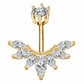 MARQUISE PIERCING OMBELICO - ACCIAIO INOSSIDABILE chirurgico 316L con cubic zirconia per belly button 14G