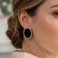 PRUDENCE ~ paio ORECCHINI maxi bottone vintage con accessorioi ovale in acciaio inossidabile