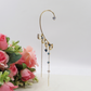 FAIRY EARCUFF ~ ACCIAIO Inossidabile orecchino integrale SENZA FORI con cuori e cubic zirconia
