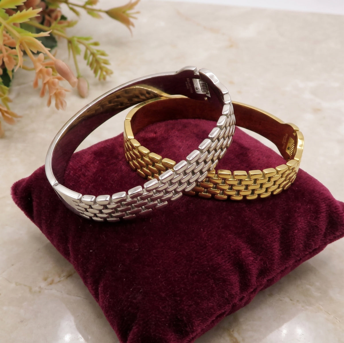 PARIS ~ Bracciale manetta catena VINTAGE in acciaio inossidabile 316L