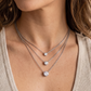 HEATHER triple - ACCIAIO INOSSIDABILE- Collana tripla con cubic zirconia