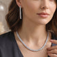 DEANNA SET Collier Tennis - Collana  e orecchini con Cubic Zirconia a forma di cuore