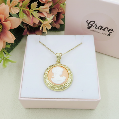 VERSAILLES Collana Pendente con CAMMEO - ACCIAIO INOSSIDABILE