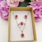 KATE Set - collana, anello + orecchini in cubic zirconia