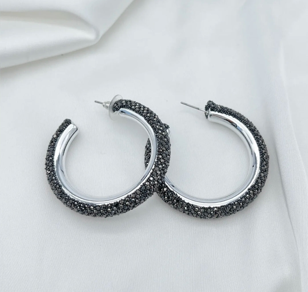 SELENE BIG HOOPS  -  Orecchini a cerchio con cubic zirconia
