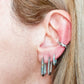 ELENA torchon ~ Argento 925 Orecchini hoops rettangolari