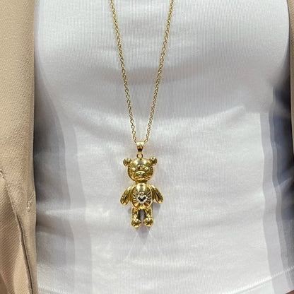 TEDDY XL - Collana pendente orsetto in Acciaio inossidabile