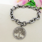 TREE OF LIFE Bagnato Argento ~ ACCIAIO INOSSIDABILE Bracciale con pendente albero della vita