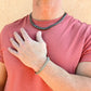 Bracciale uomo rigido  ACCIAIO INOSSIDABILE effetto ghiera cronografo