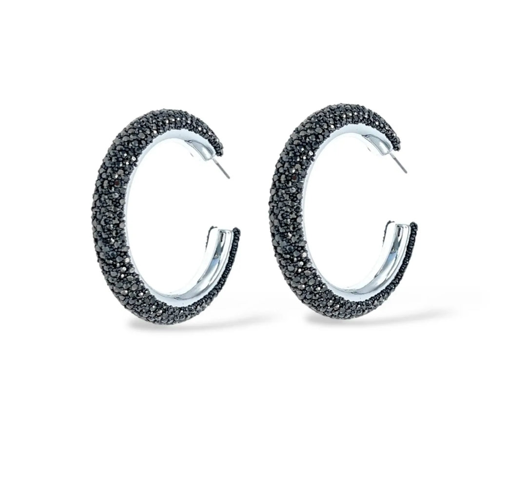 SELENE BIG HOOPS  -  Orecchini a cerchio con cubic zirconia