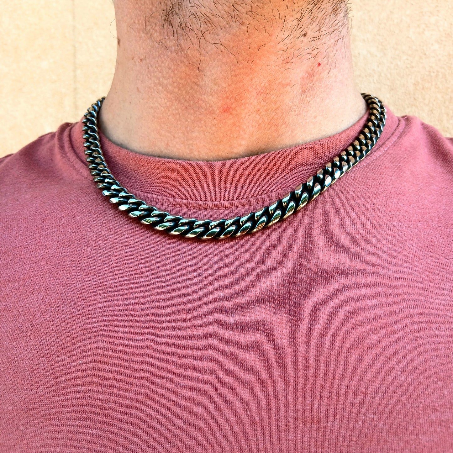 Collana catena GROUMETTE uomo 10mm ACCIAIO