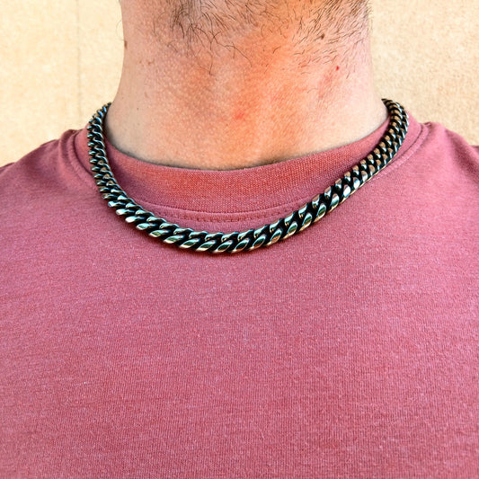 Collana catena GROUMETTE uomo 10mm ACCIAIO