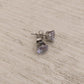 SET 4 PAIA PUNTI luce ~ Orecchini a borchie con zirconi ~acciaio inox ~ 8 PZ ~ 4 PAIA
