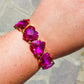 LUCE HEARTS- -Bracciale elasticizzato con pietre a cuore sfaccettate