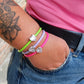 CHERIE FLUO - BRACCIALE RIGIDO SMALTATO CON CUBIC ZIRCONIA A FORMA DI CUORE