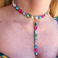 KELLY -COLLANA CRAVATTINA con pietre sfaccettate - LUCE COLLECTION