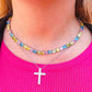 CHARIS Collier Tennis - Collana con Cubic Zirconia RAINBOW