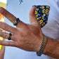 BRACCIALE uomo ACCIAIO catena tripla maglia orologio