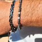 BRACCIALE uomo ACCIAIO catena bicicletta + placca acciaio