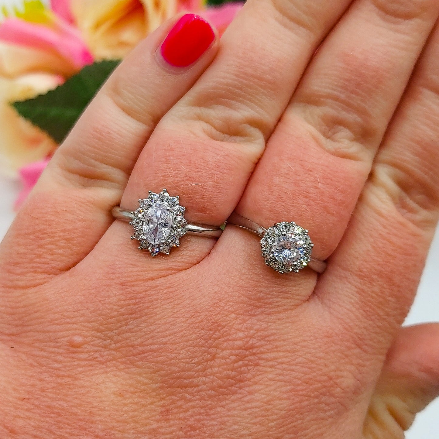 SOLITARIO KATE - Anello regolabile in ACCIAIO inossidabile con cubic zirconia