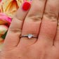 SOLITARIO mini heart - Anello regolabile in ACCIAIO INOSSIDABILE con cubic zirconia