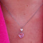 CHANTELLE PENDANT - ACCIAIO INOSSIDABILE - Collana con cuori in cubic zirconia