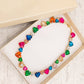 LUCE HEARTS cuori alternati - ACCIAIO inossidabile - collier con pietre sfaccettate