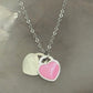 VANESSA ~ STAINLESS STEEL DOUBLE HEART pendant necklace