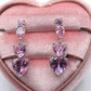 CHERIE - tiny - Orecchini pendenti in cubic zirconia a forma di cuore