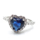 BLAIR ~ Anello a cuore con Cubic Zirconia- Regolabile