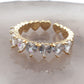 JENNY- cuori orizzontali ~ ANELLO REGOLABILE con cubic zirconia a forma di cuore