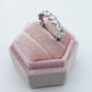 JENNY- cuori orizzontali ~ ANELLO REGOLABILE con cubic zirconia a forma di cuore