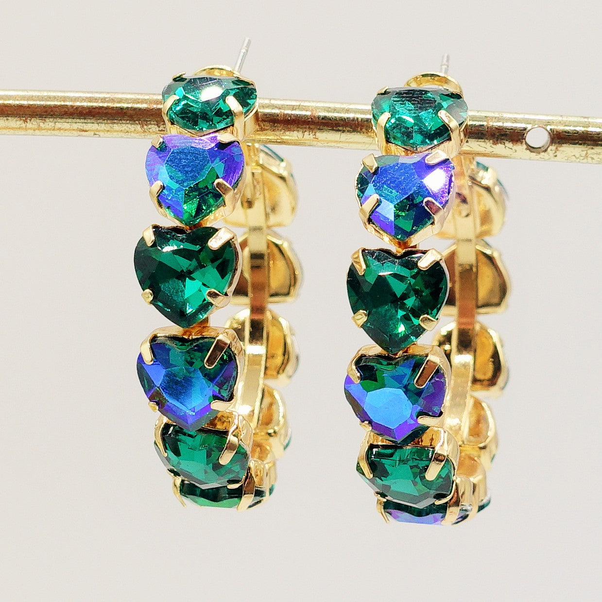LUCE HEARTS -  Hoops - Orecchini a cerchio con pietre sfaccettate
