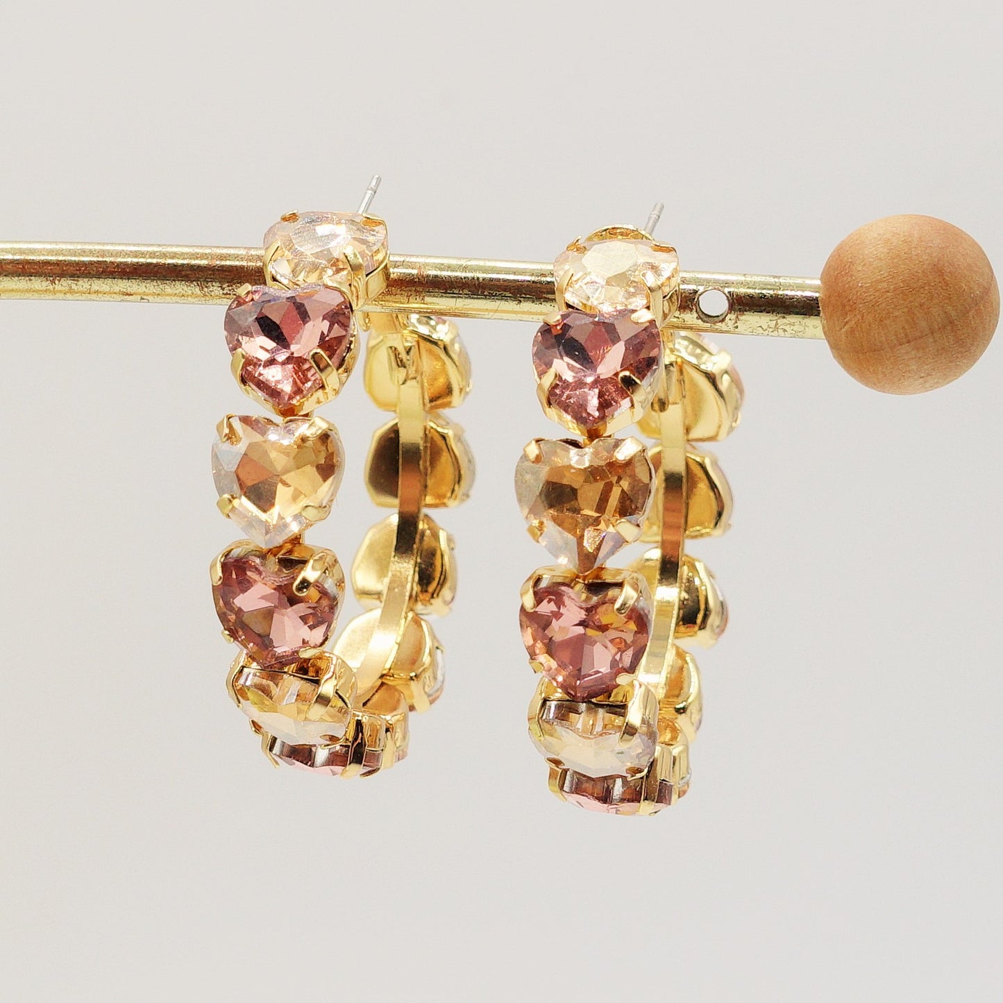 LUCE HEARTS -  Hoops - Orecchini a cerchio con pietre sfaccettate