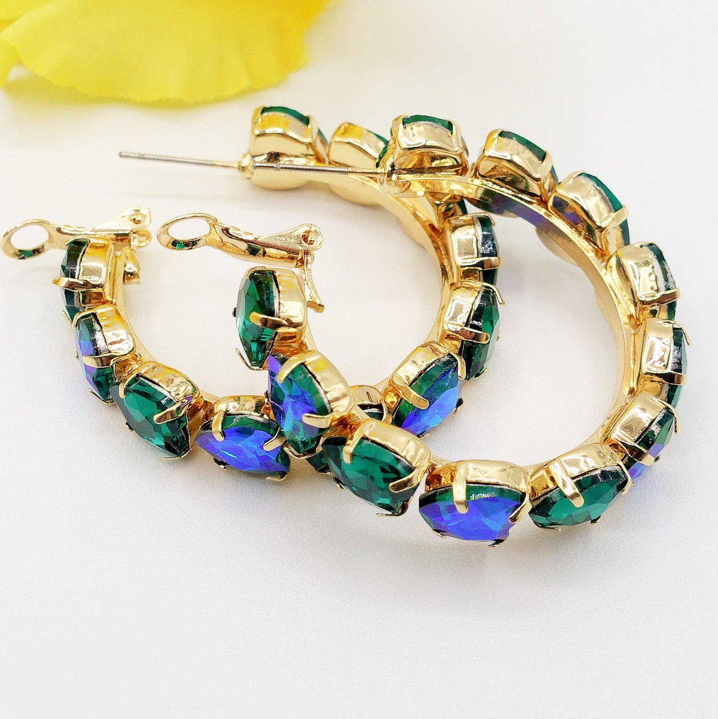 LUCE HEARTS -  Hoops - Orecchini a cerchio con pietre sfaccettate