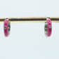 Layla~ 925 STERLING SILVER zircon Hoops earrings