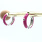 Layla~ 925 STERLING SILVER zircon Hoops earrings