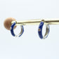 Layla~ 925 STERLING SILVER zircon Hoops earrings