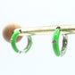 Layla~ 925 STERLING SILVER zircon Hoops earrings