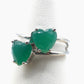Camille ~ ANELLO cuore doppio contrariè in cubic zirconia