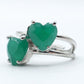Camille ~ ANELLO cuore doppio contrariè in cubic zirconia