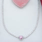 DIANA  -"THE PINK SET" - Set choker + orecchini in cubic zirconia rosa