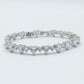 CHERIE - bracciale tennis con cubic zirconia a forma di cuori alternati
