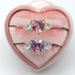 Diana Chunky ~ Anello cuori grandi con cubic zirconia a forma di cuore