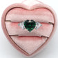 Diana Chunky ~ Anello cuori grandi con cubic zirconia a forma di cuore